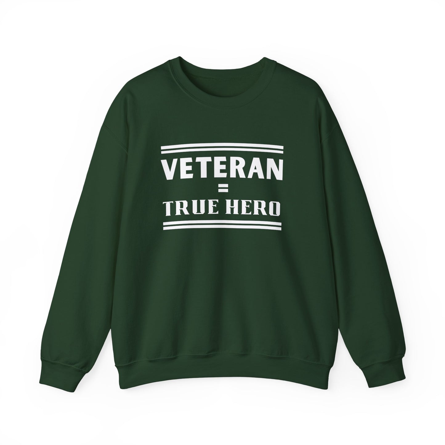 Veteran = True Hero | Unisex Heavy Blend Crewneck Sweatshirt