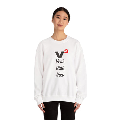 Veni, Vidi, Vici | V-Cubed | Unisex Heavy Blend Crewneck Sweatshirt