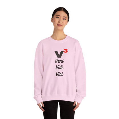 Veni, Vidi, Vici | V-Cubed | Unisex Heavy Blend Crewneck Sweatshirt