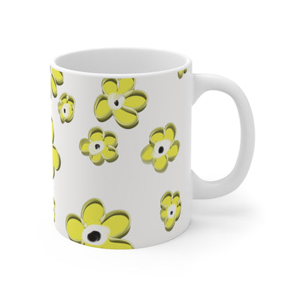 Yellow Floral | Ceramic Mug | 11 oz