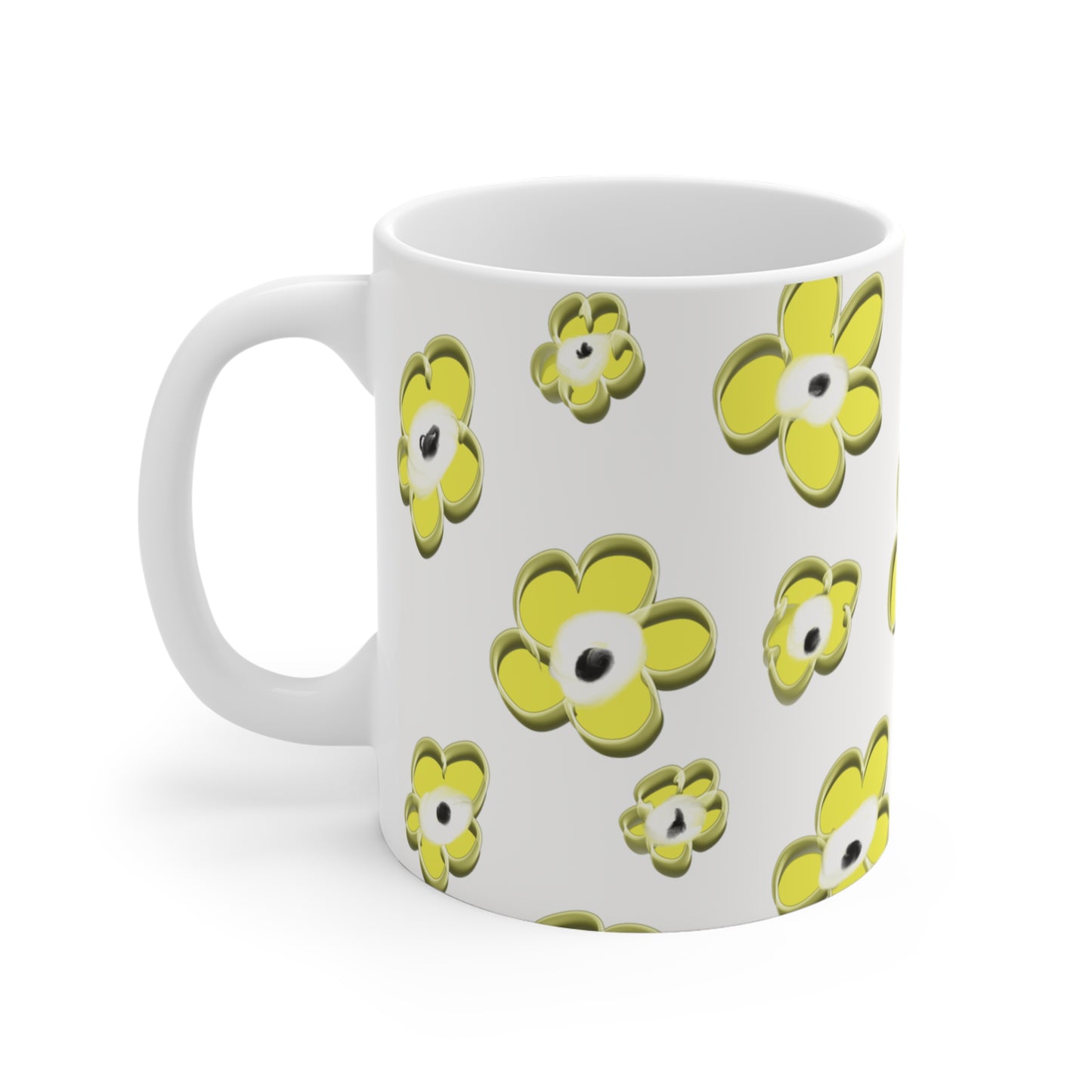 Yellow Floral | Ceramic Mug | 11 oz