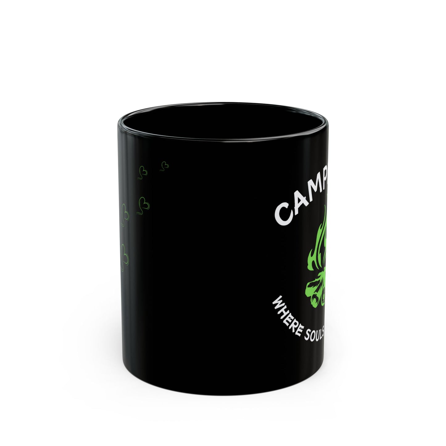 Campfire Soul Healing Black Mug | Green | Ceramic Mug | 11 oz