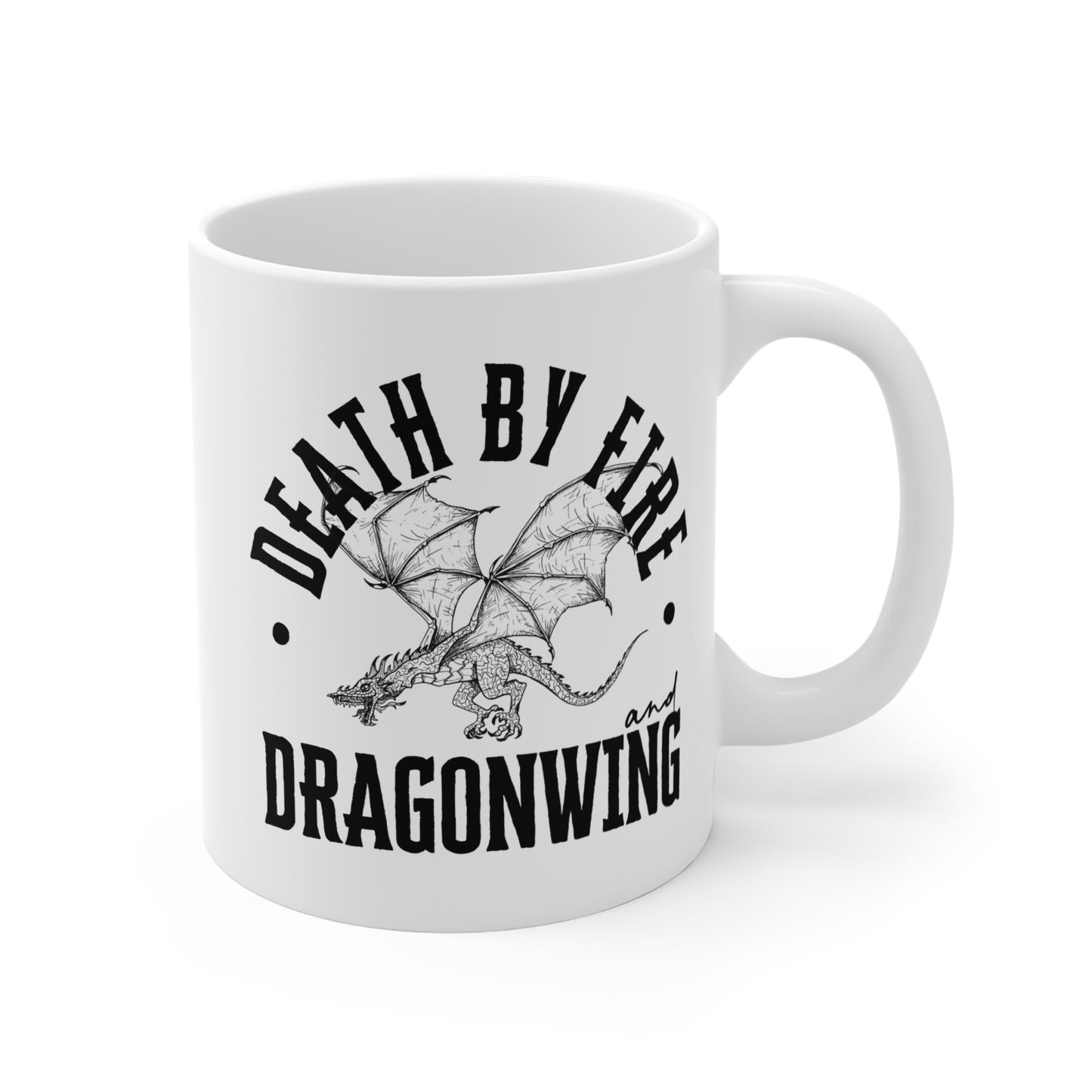 Death by Fire and Dragonwing - Ceramic Mug, 11oz