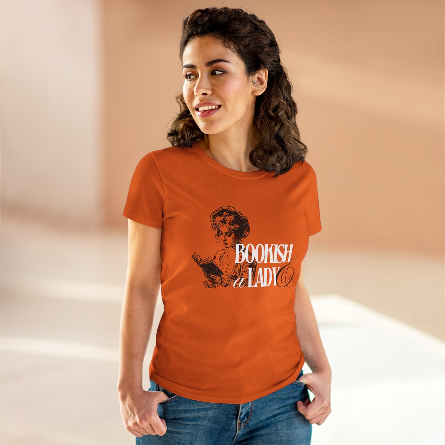 Bookish & A Lady | Women's MIdweight Graphic Tee