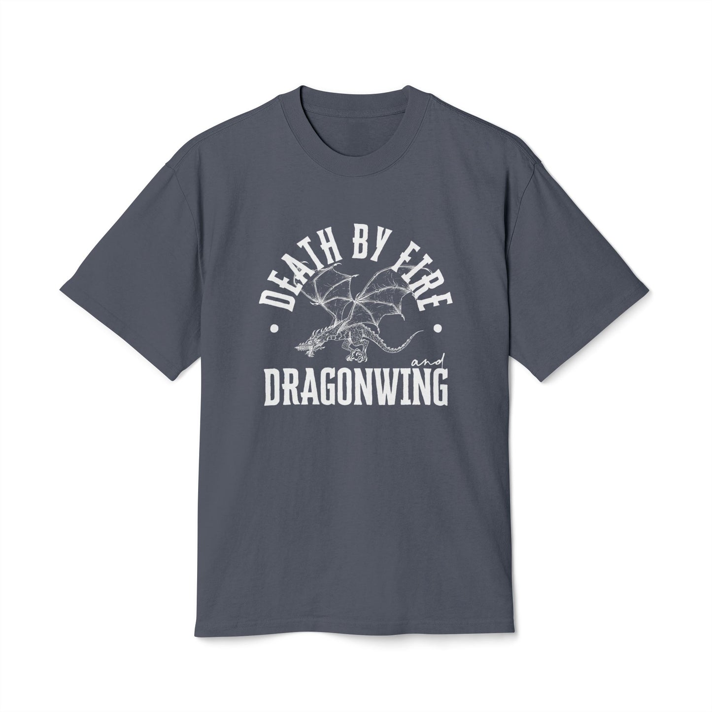 Death by Fire and Dragonwing - Unisex Heavy Faded Tee