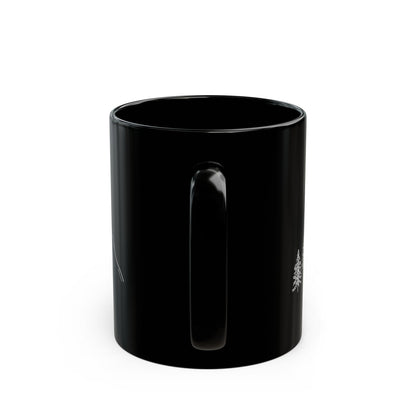 Mountain Landscape | Black Mug for Nature Lovers | Ceramic Mug | 11 oz