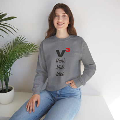 Veni, Vidi, Vici | V-Cubed | Unisex Heavy Blend Crewneck Sweatshirt