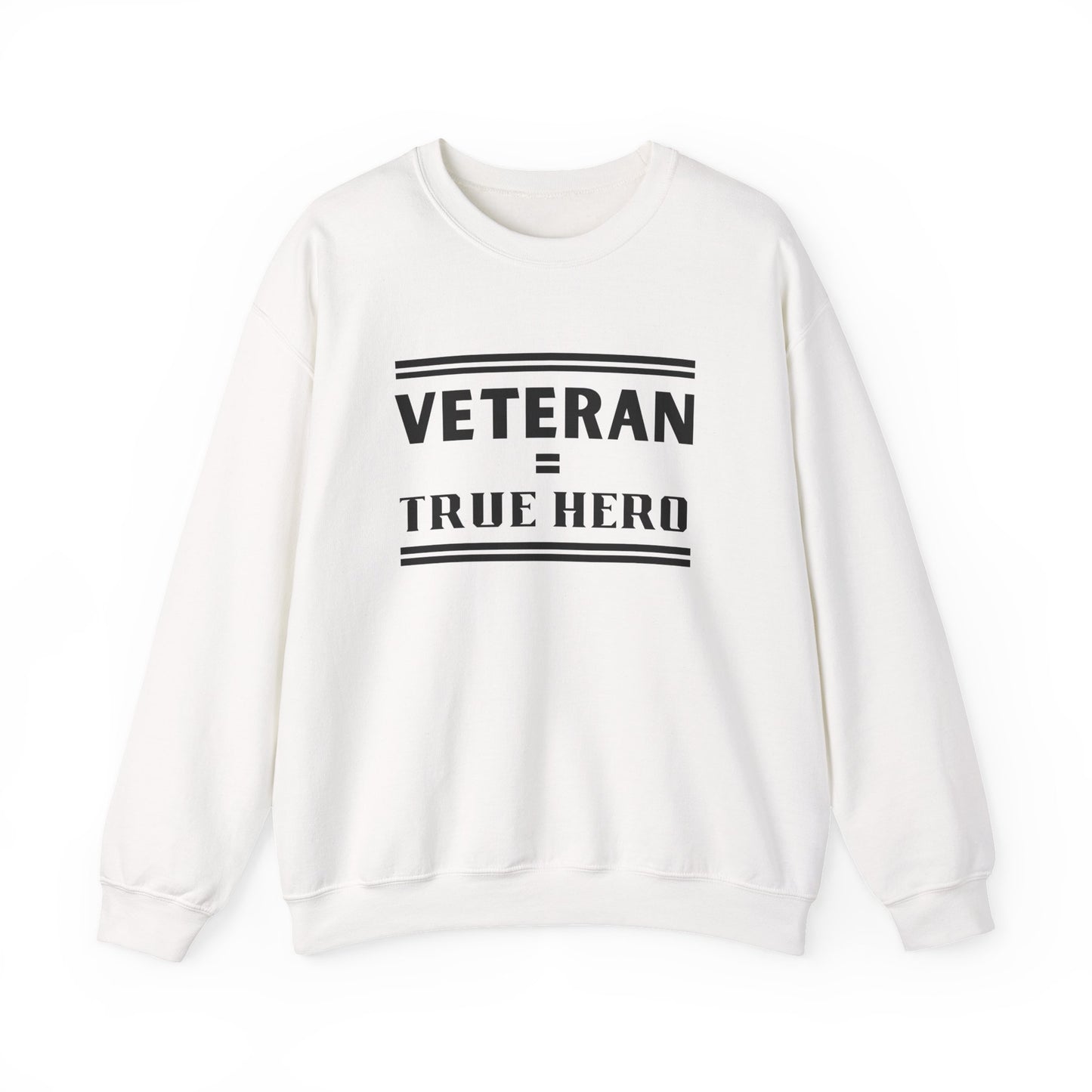 Veteran = True Hero | Unisex Heavy Blend Crewneck Sweatshirt