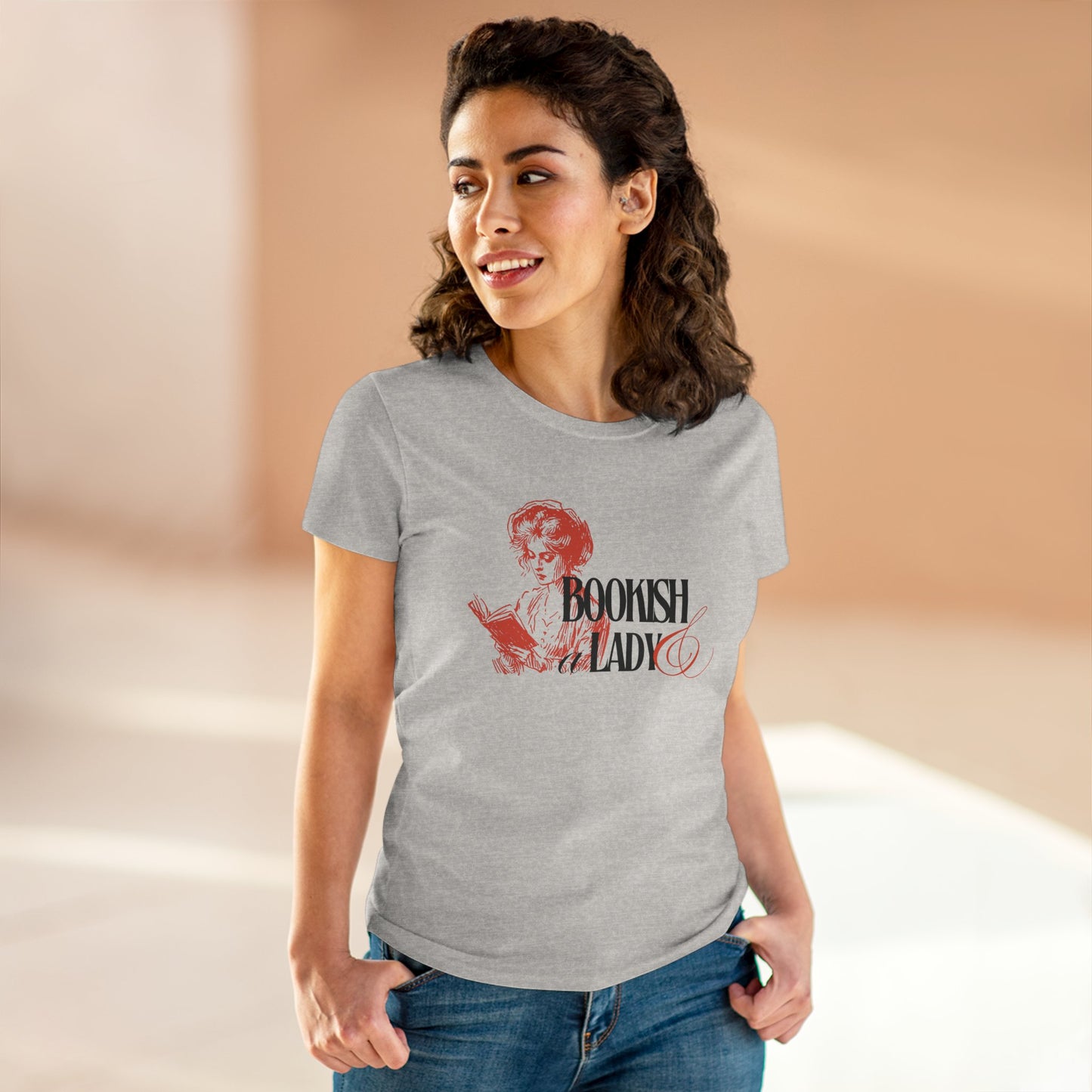 Bookish & A Lady | Women's MIdweight Graphic Tee