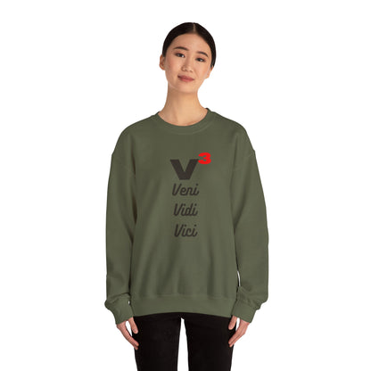 Veni, Vidi, Vici | V-Cubed | Unisex Heavy Blend Crewneck Sweatshirt