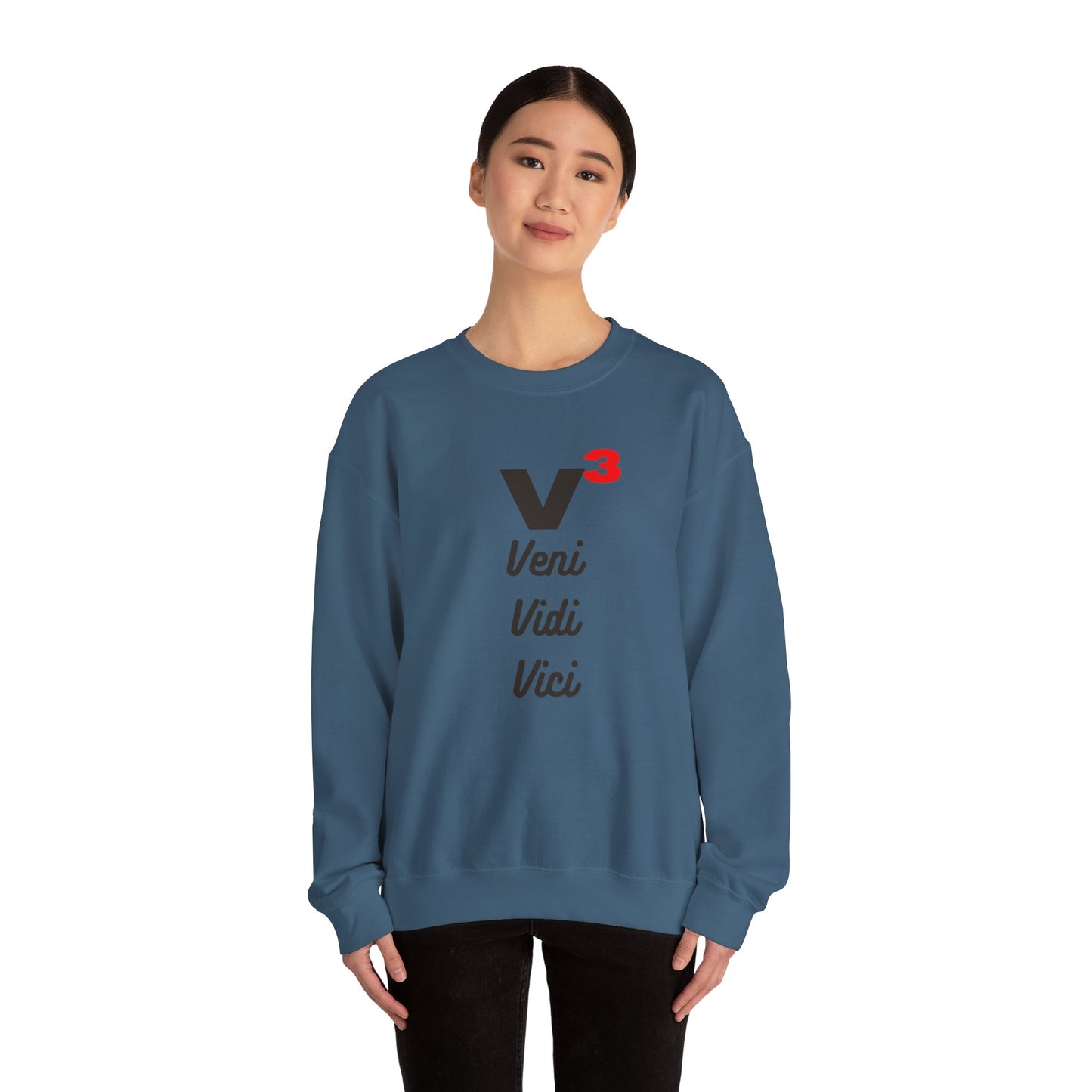 Veni, Vidi, Vici | V-Cubed | Unisex Heavy Blend Crewneck Sweatshirt
