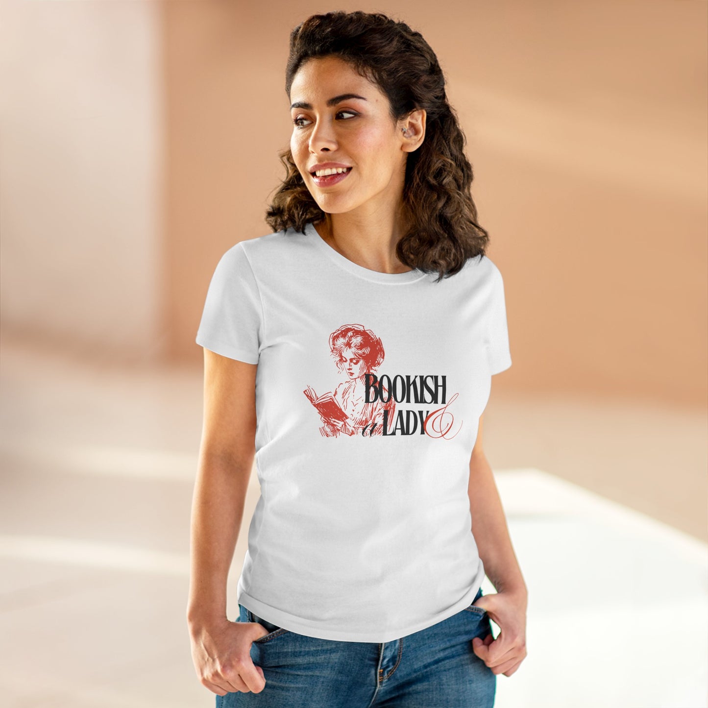 Bookish & A Lady | Women's MIdweight Graphic Tee