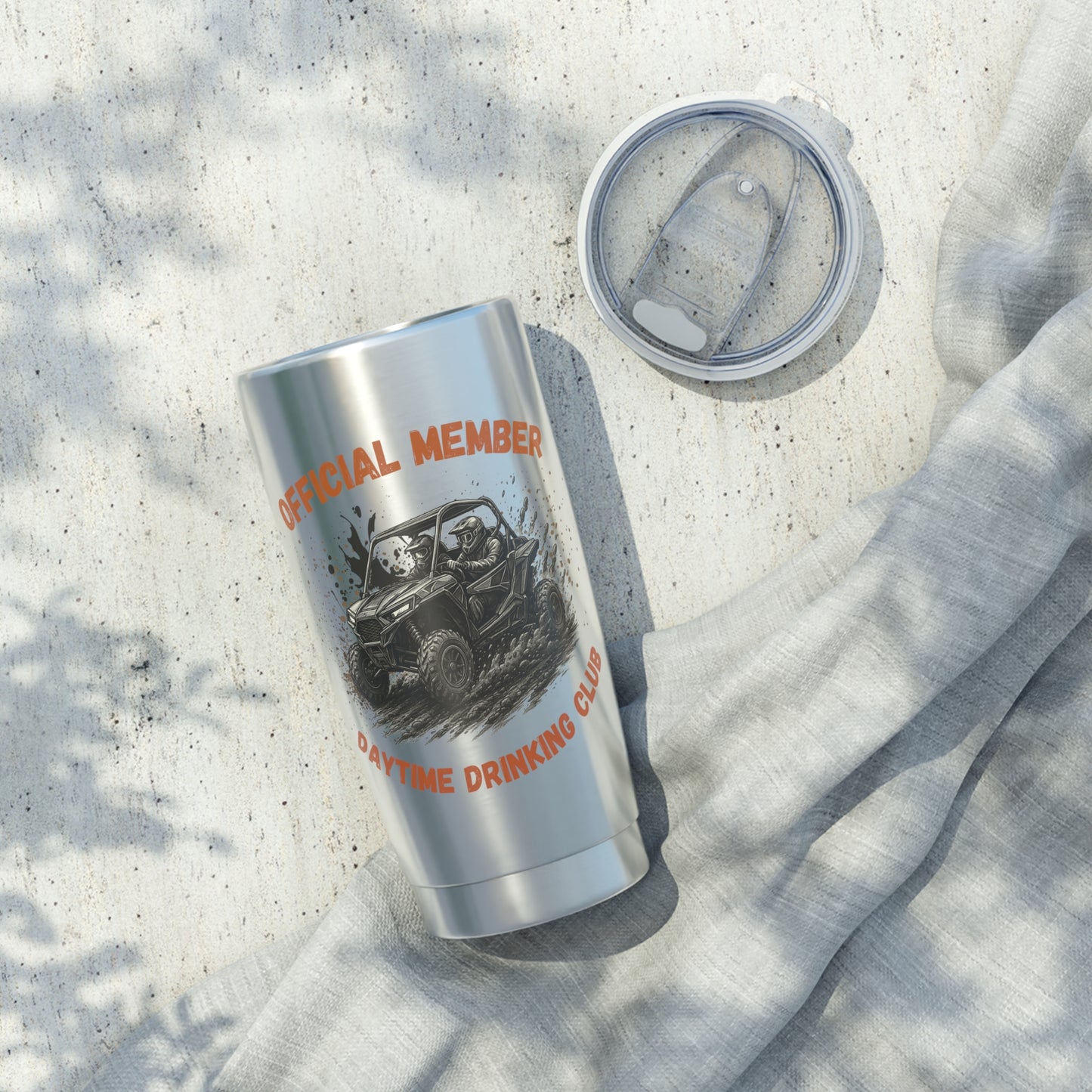 VIP Daytime Drinking Club | Side-by-Side Image | Stainless Steel Travel Mug | 20oz