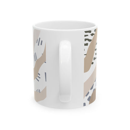 Retro Art | Flows of Creams | Ceramic Mug | 11 oz