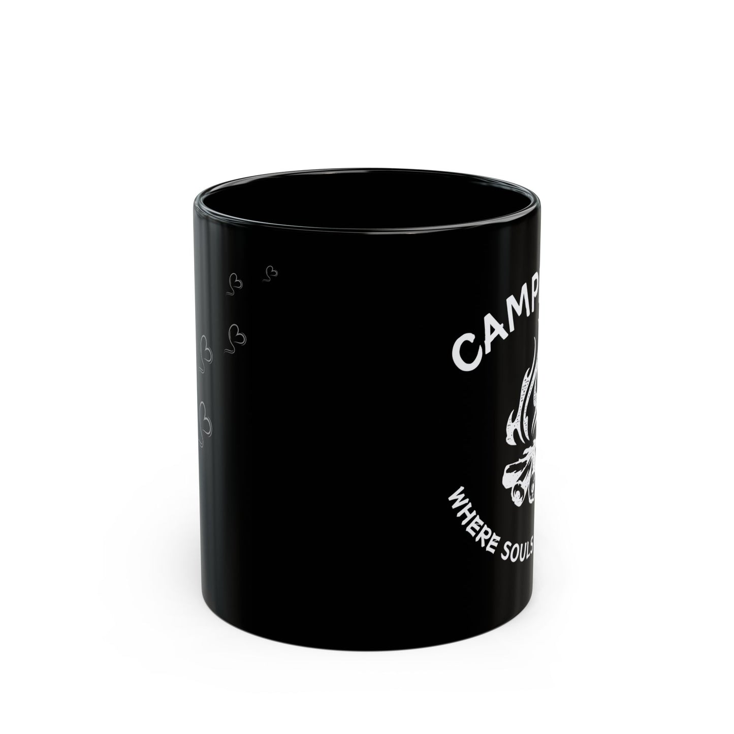 Campfire Soul Healing Black Mug | White | Ceramic Mug | 11 oz