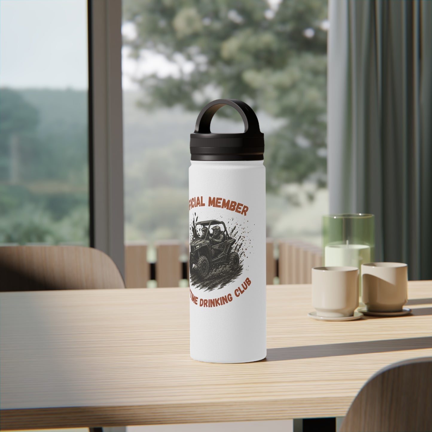 VIP Daytime Drinking Club | Side-by-Side Image | Stainless Steel Water Bottle | 12oz | 18oz | 32oz