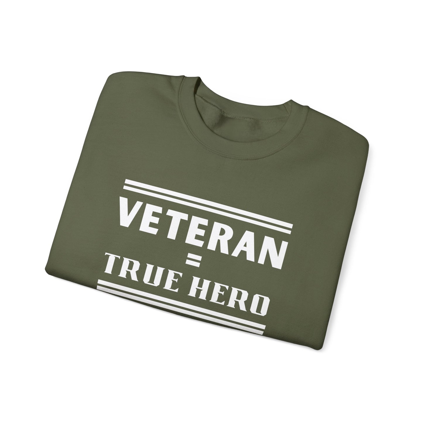 Veteran = True Hero | Unisex Heavy Blend Crewneck Sweatshirt