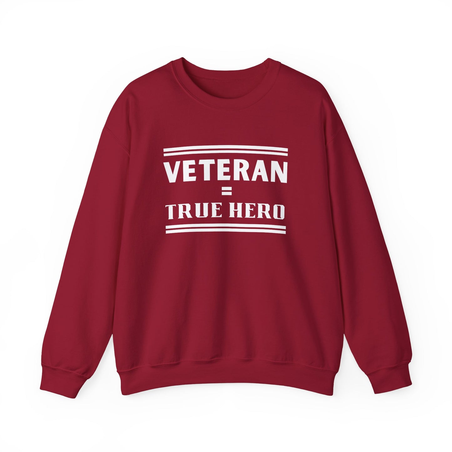 Veteran = True Hero | Unisex Heavy Blend Crewneck Sweatshirt