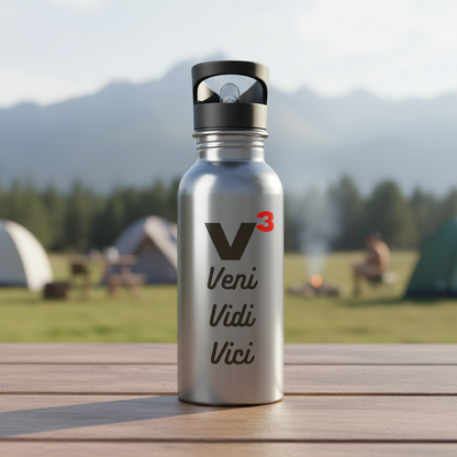 Veni, Vidi, Vici | V-Cubed | Stainless Steel Water Bottle | 20oz
