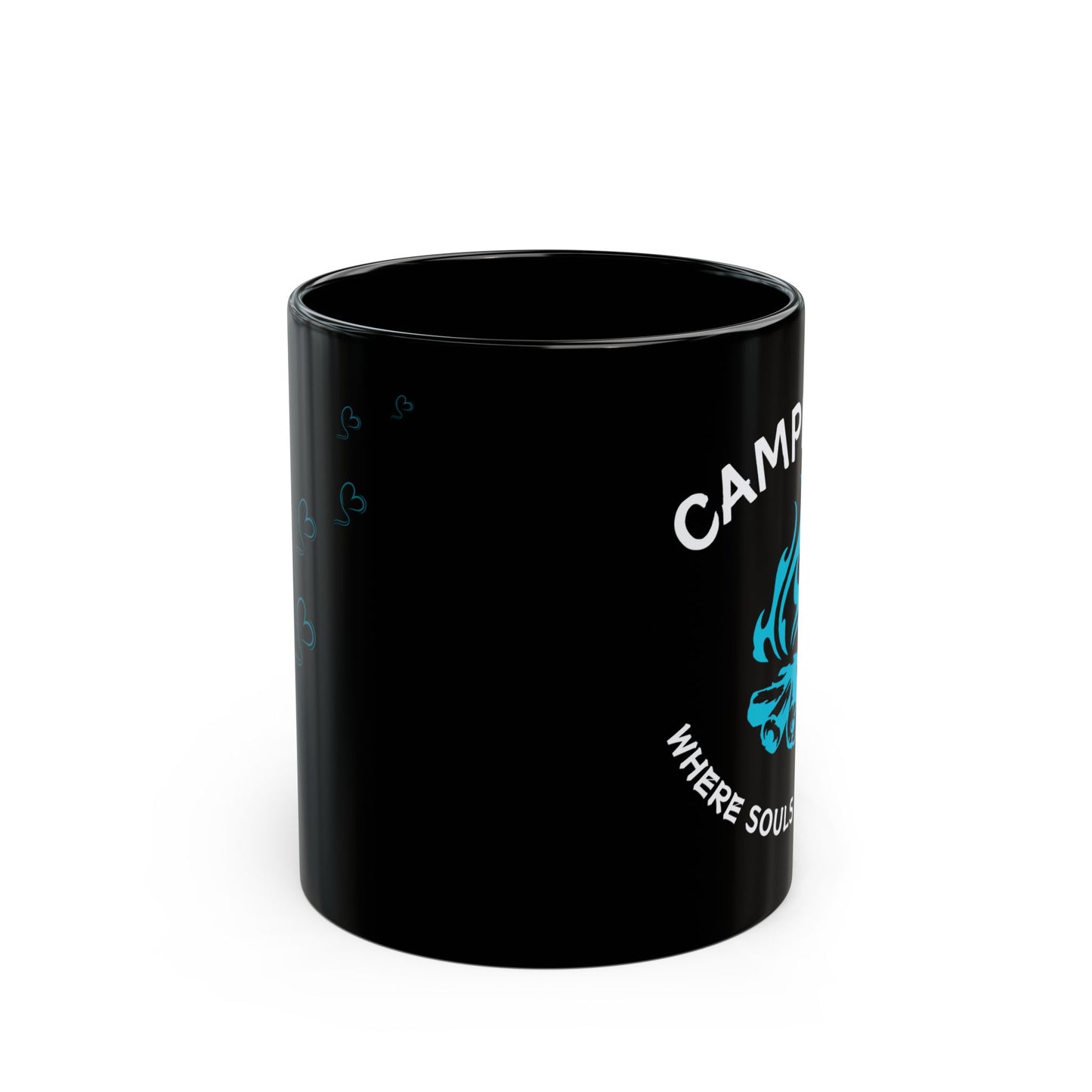 Campfire Soul Healing Black Mug | Blue | Ceramic Mug | 11 oz
