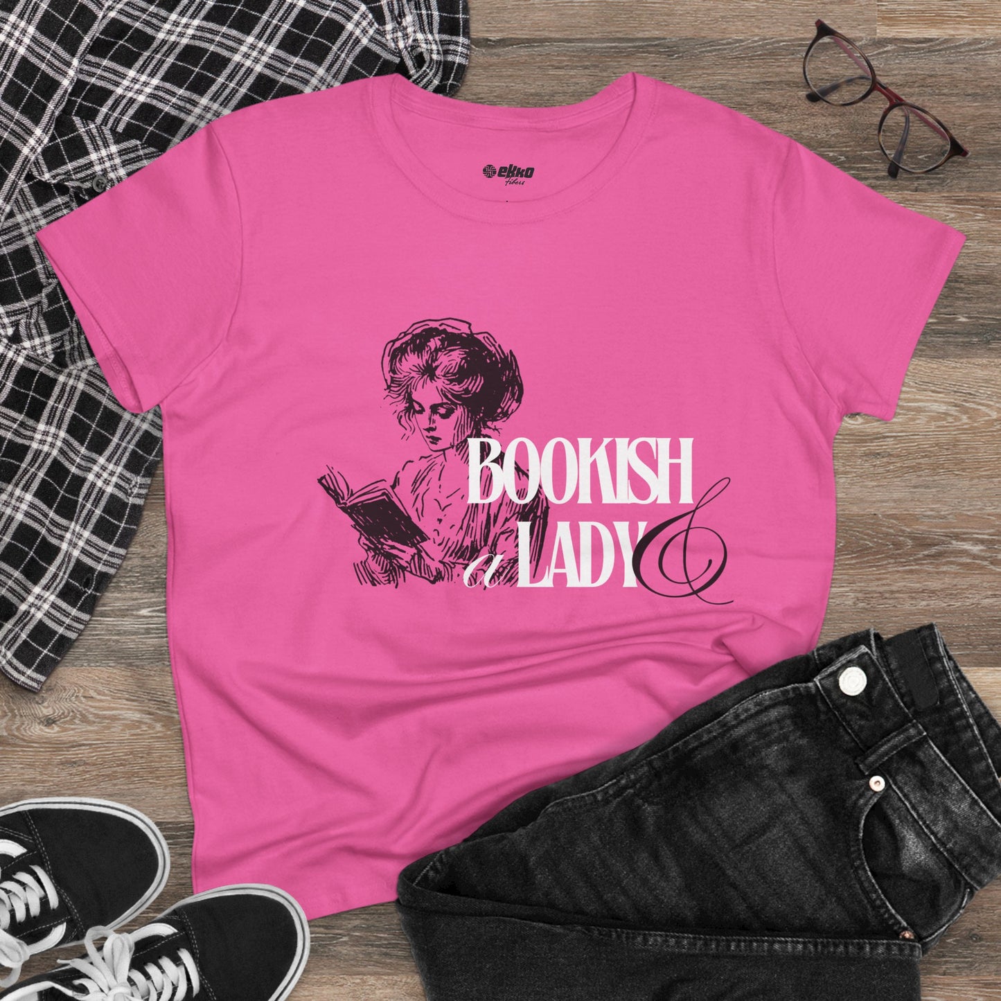 Bookish & A Lady | Women's MIdweight Graphic Tee