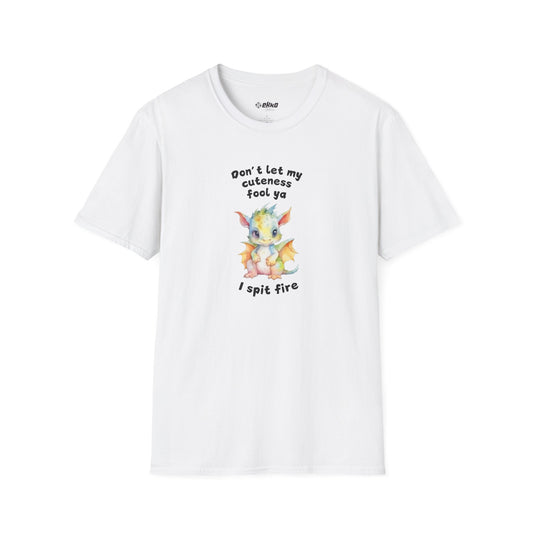 Don’t Let My Cuteness Fool You | Baby Dragon in Soft Pastels | Unisex Graphic Tee