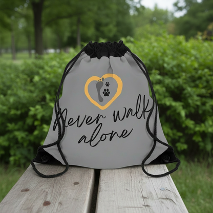 Never Walk Alone | Drawstring Bag