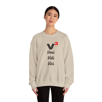 Veni, Vidi, Vici | V-Cubed | Unisex Heavy Blend Crewneck Sweatshirt