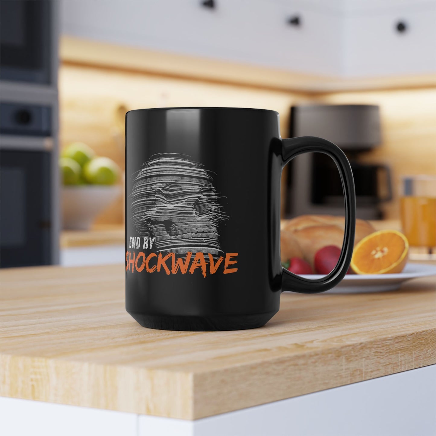 End by Shockwave - Black Mug, 15oz