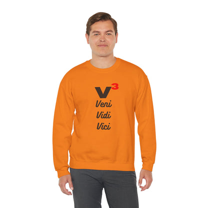 Veni, Vidi, Vici | V-Cubed | Unisex Heavy Blend Crewneck Sweatshirt