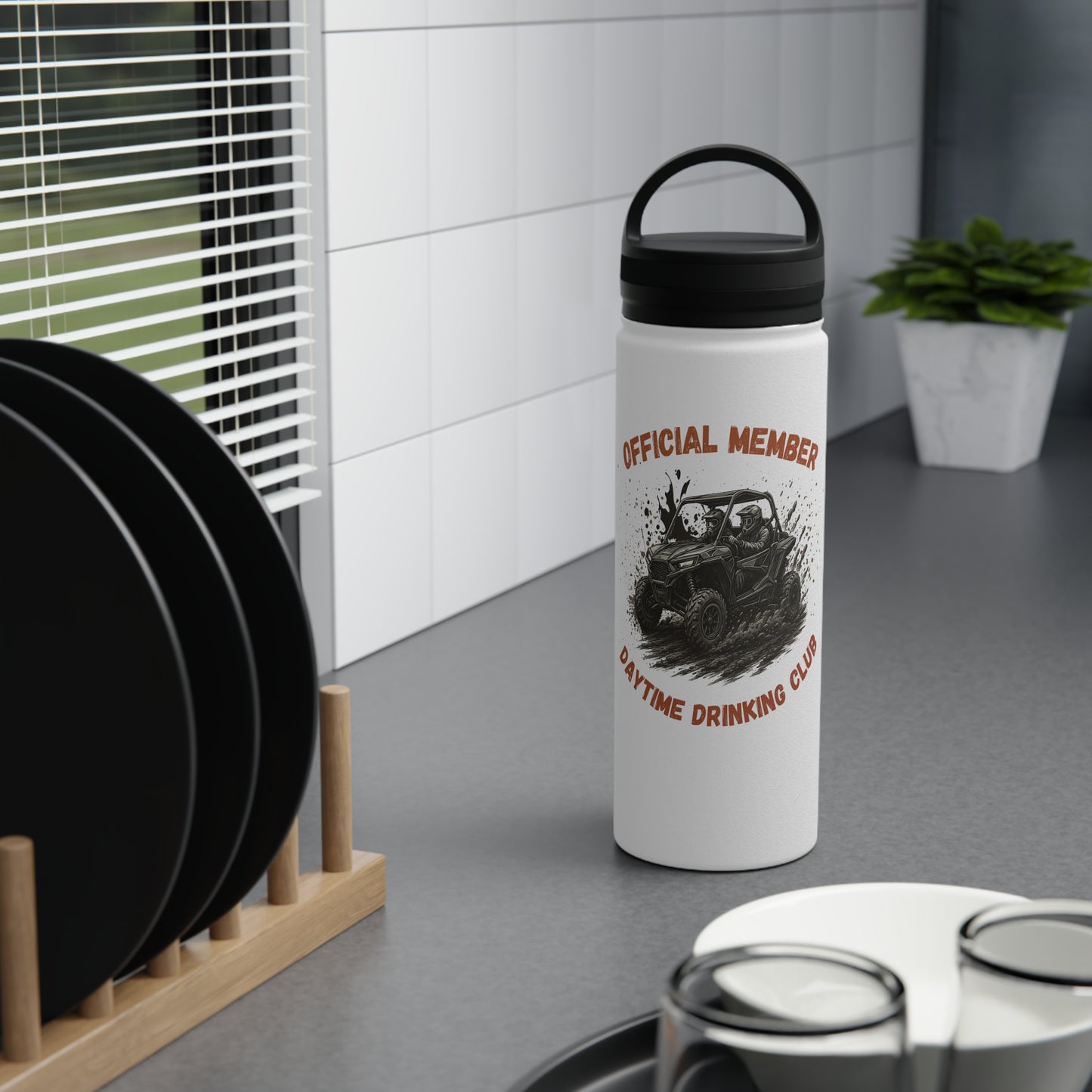 VIP Daytime Drinking Club | Side-by-Side Image | Stainless Steel Water Bottle | 12oz | 18oz | 32oz