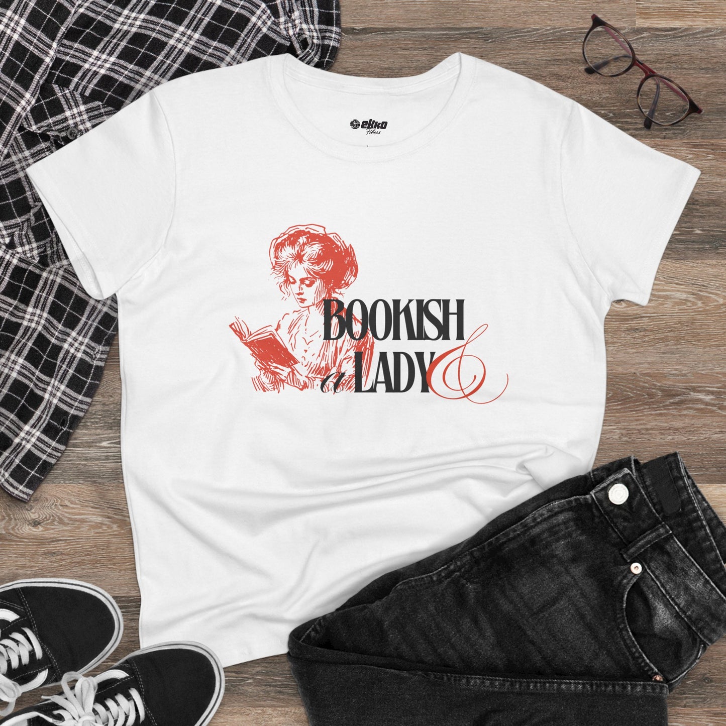 Bookish & A Lady | Women's MIdweight Graphic Tee