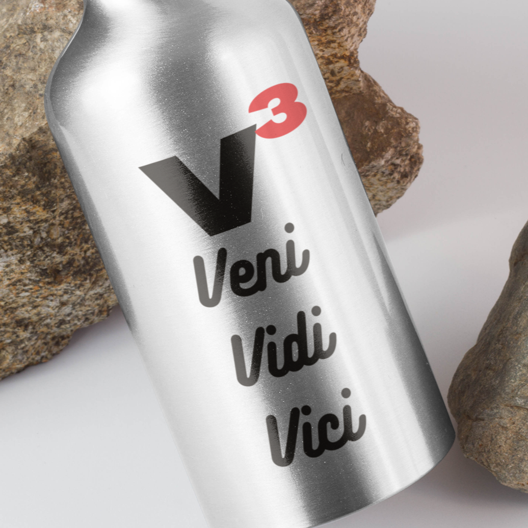 Veni, Vidi, Vici | V-Cubed | Stainless Steel Water Bottle | 20oz