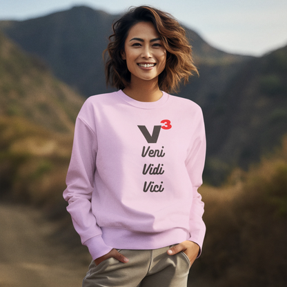 Veni, Vidi, Vici | V-Cubed | Unisex Heavy Blend Crewneck Sweatshirt