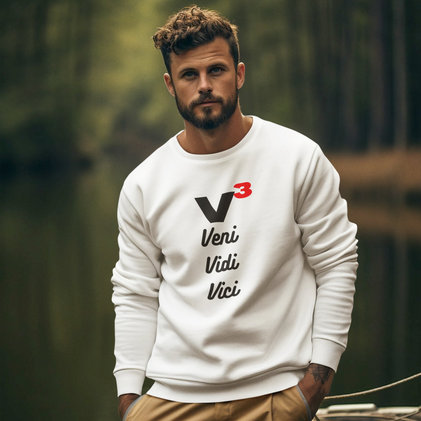 Veni, Vidi, Vici | V-Cubed | Unisex Heavy Blend Crewneck Sweatshirt