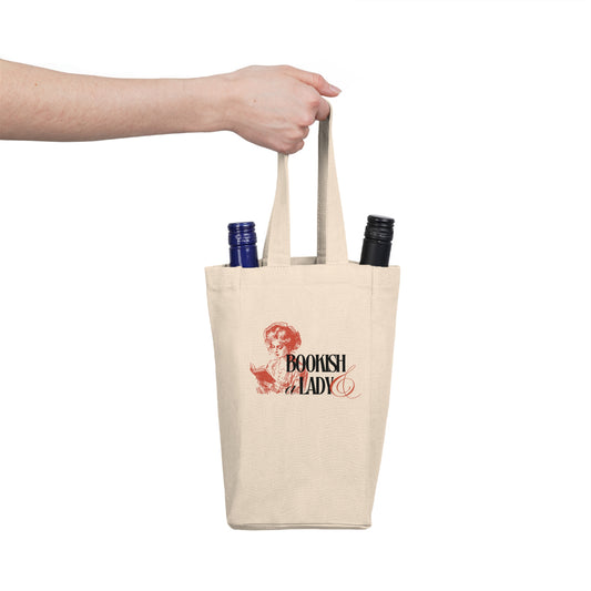 Bookish & A Lady - Double Wine Tote Bag