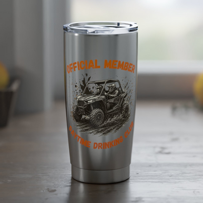 VIP Daytime Drinking Club | Side-by-Side Image | Stainless Steel Travel Mug | 20oz