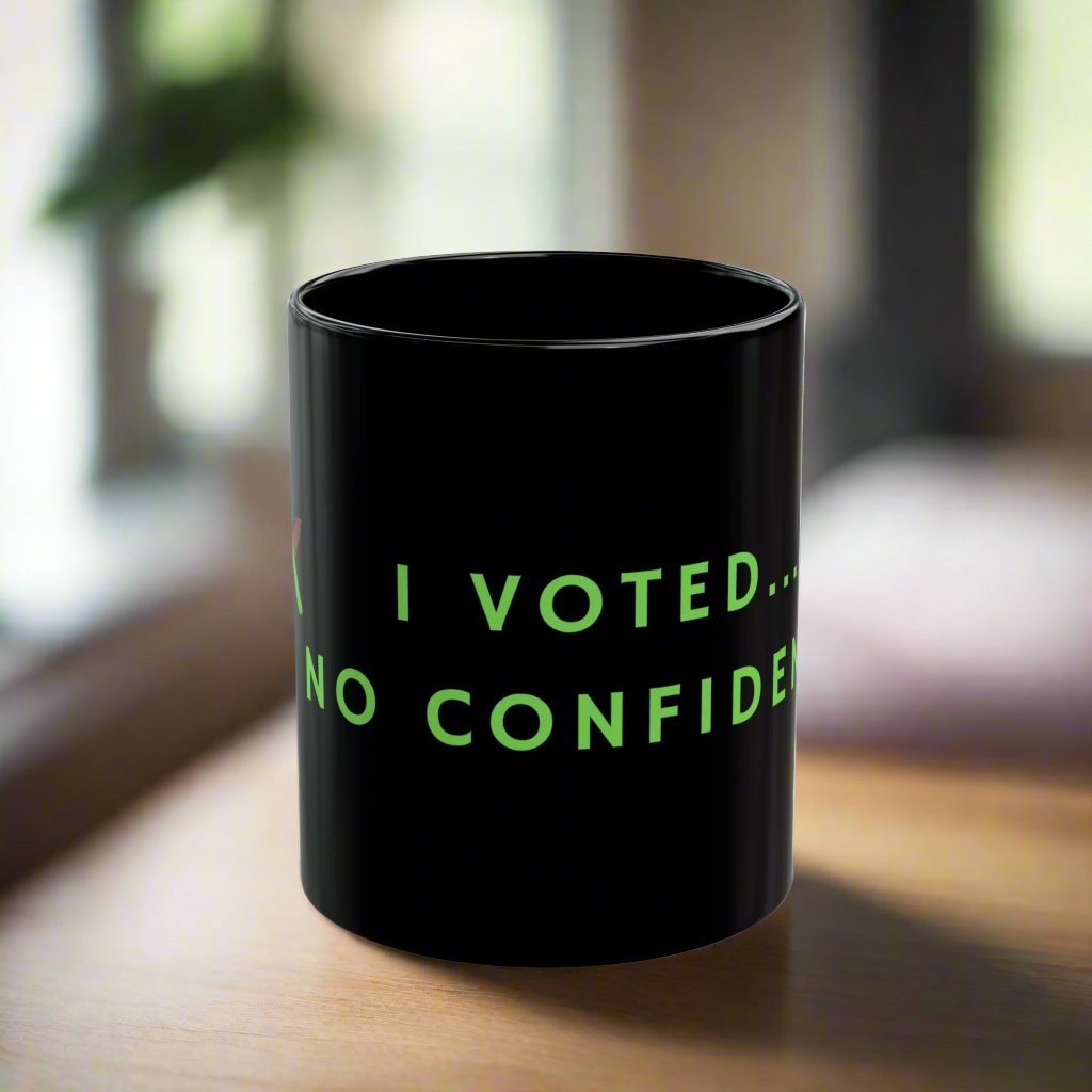 I Voted | Black Ceramic Mug | 11 oz