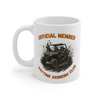 VIP Daytime Drinking Club Mug | Side-by-Side Image | White Ceramic Mug | 11 oz