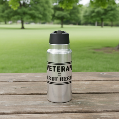 Veteran = True Hero | Gator Tumbler | 32 oz
