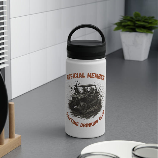VIP Daytime Drinking Club | Side-by-Side Image | Stainless Steel Water Bottle | 12oz | 18oz | 32oz