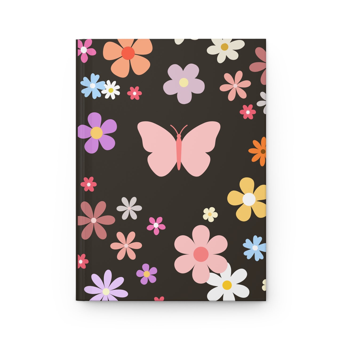 Butterfly Spring Flowers - Hardcover Journal Matte