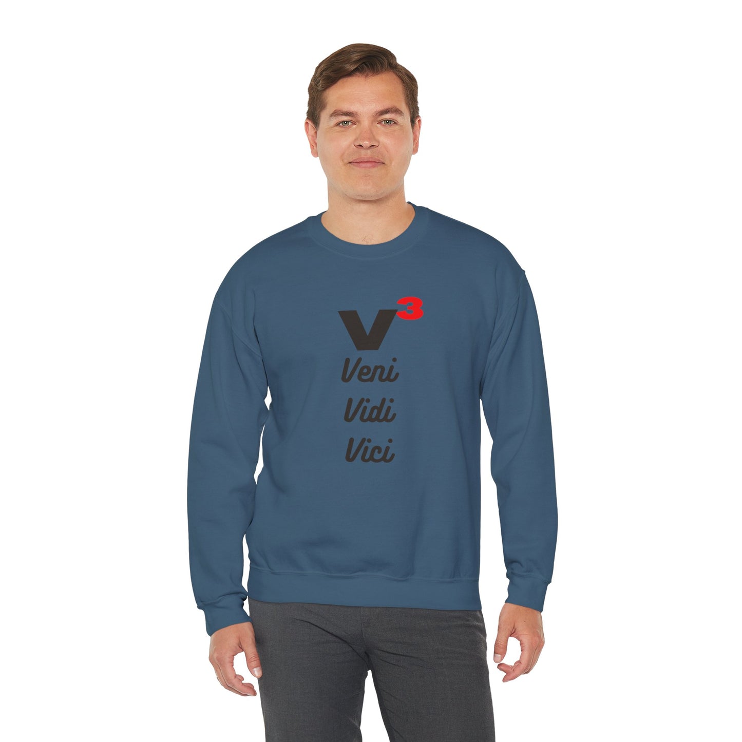 Veni, Vidi, Vici | V-Cubed | Unisex Heavy Blend Crewneck Sweatshirt