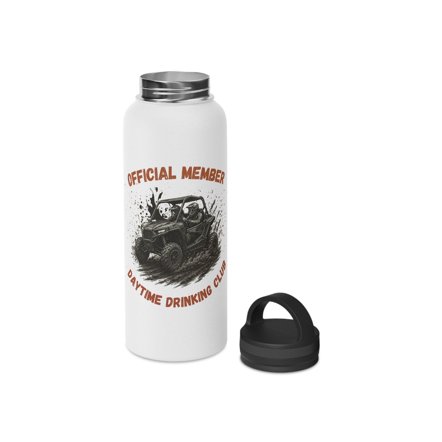 VIP Daytime Drinking Club | Side-by-Side Image | Stainless Steel Water Bottle | 12oz | 18oz | 32oz