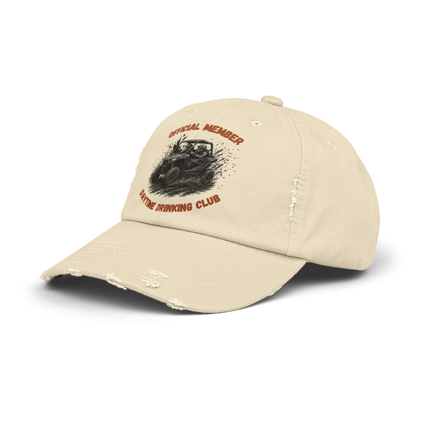 VIP Daytime Drinking Club | Side-by-Side Image | Unisex Distressed Cap