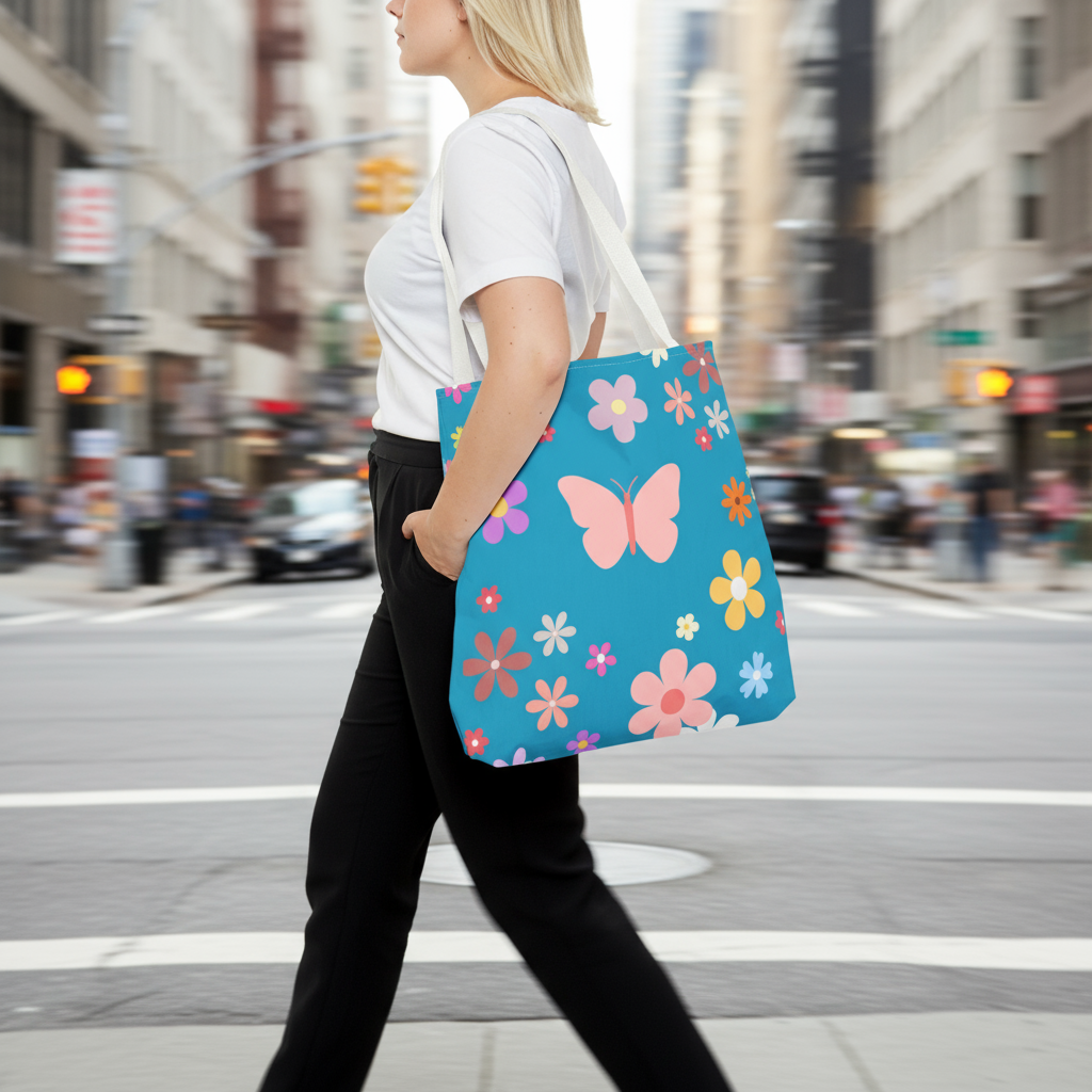 Butterfly in Flowers | Tote Bag