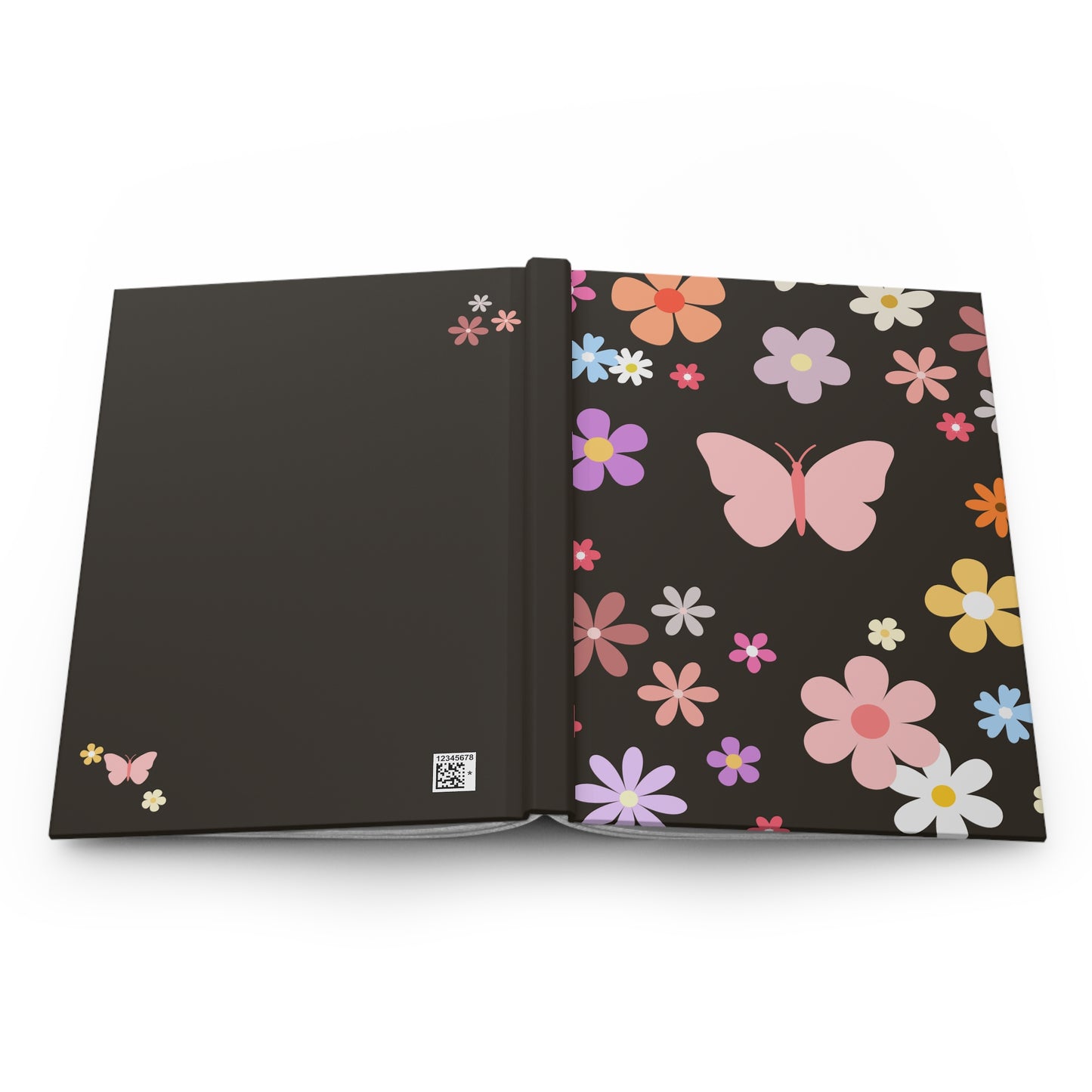 Butterfly Spring Flowers - Hardcover Journal Matte