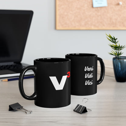 Veni, Vidi, Vici - Black Mug, 11oz