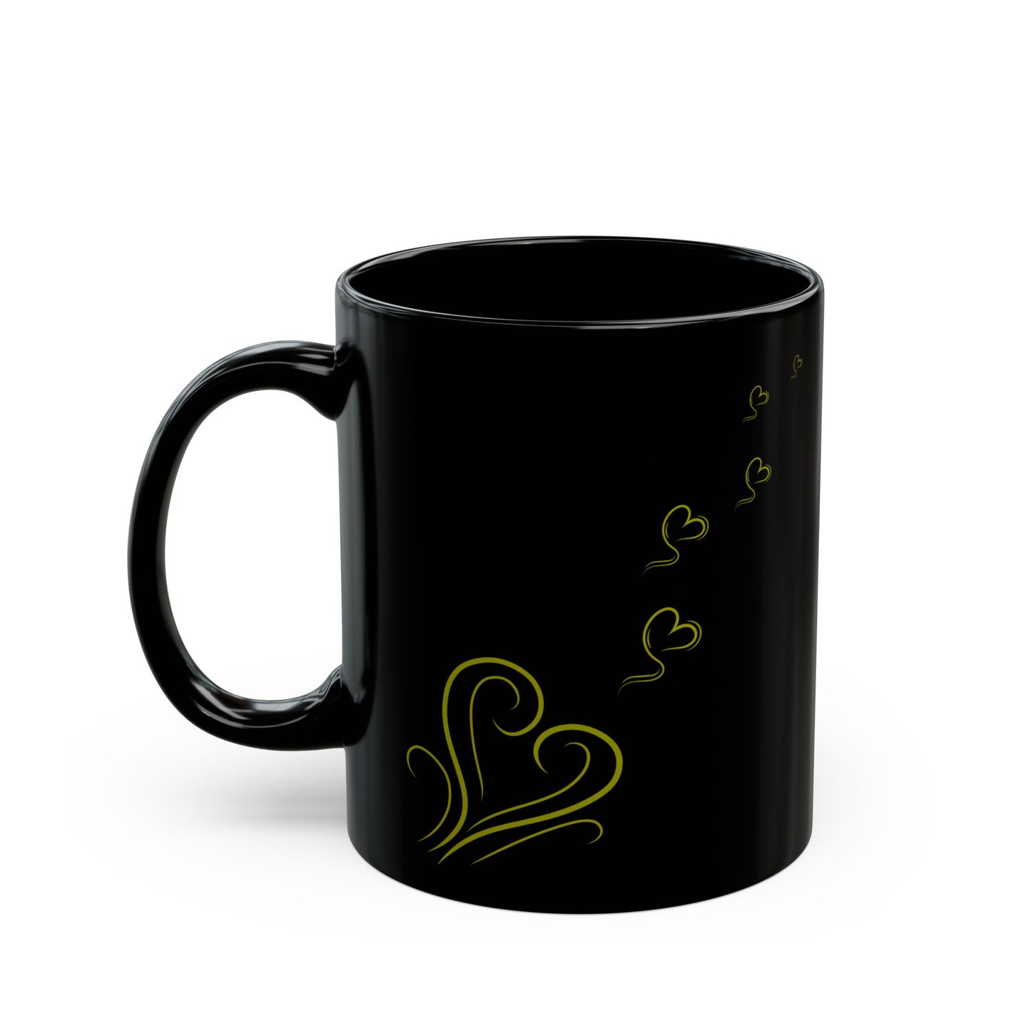 Campfire Soul Healing Black Mug | Yellow | Ceramic Mug | 11 oz