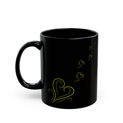 Campfire Soul Healing Black Mug | Yellow | Ceramic Mug | 11 oz